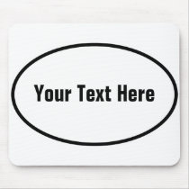 Customizable European Oval Mouse Pad mousepads