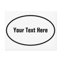 Customizable European Oval Post Card