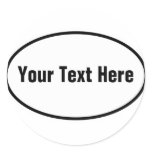 Customizable European Oval Sticker