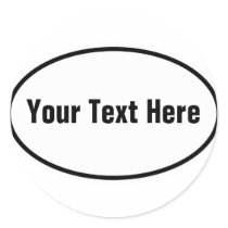 Customizable European Oval Sticker
