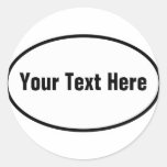Customizable European Oval Sticker