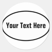 Customizable European Oval Sticker