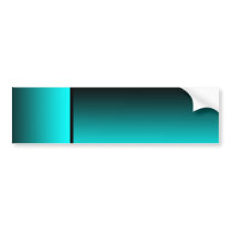 Customizable Fade: Cyan Bumper Sticker