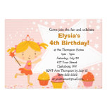 Customizable Fairy Princess Cupcake Birthday Party Announcement