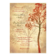 Customizable Fall Tree Wedding Invitation
