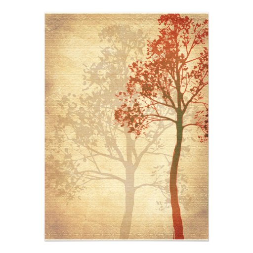 Customizable Fall Tree Wedding Invitation