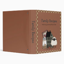 Customizable Family Recipe Cookbook Binder