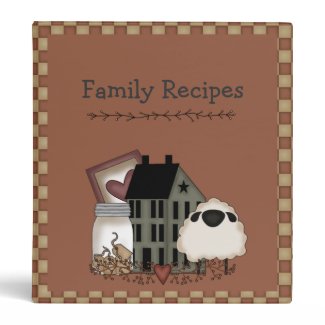 Customizable Family Recipe Cookbook Binder