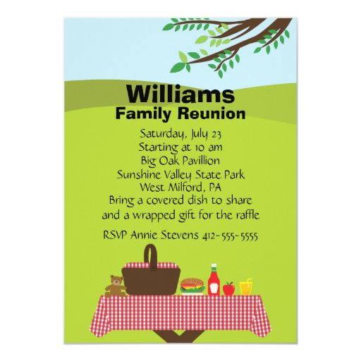 free printable family reunion invitations