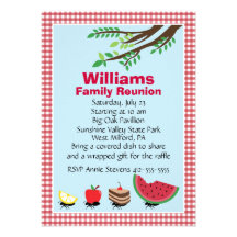 Customizable Family Reunion Picnic Announcements