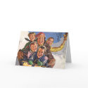 Customizable Family Sledding cards by ChristmasCafe Customizable Family Sledding cards
