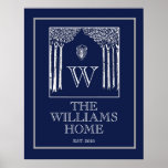 Customizable Family Wall Print in Blue