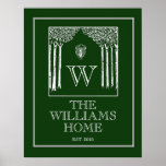 Customizable Family Wall Print in Green