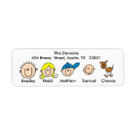 Customizable Family With Dog Address Labels