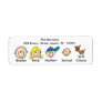 Customizable Family With Dog Address Labels