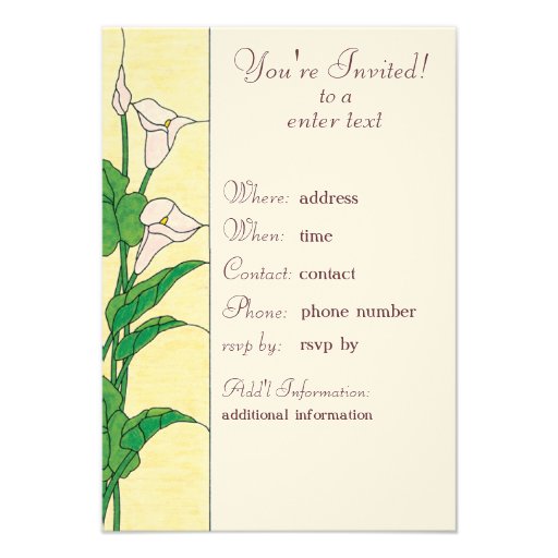 Customizable Feminine Art Deco Invitation