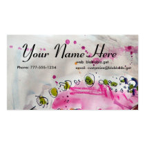 customizable, profile, cards, business, artful, artsy, unique, art, watercolors, artist, photographer, advertising, professionals, colorful, designs, ginette, fine, artistic, graphics, retail, fashion, modern, contemporary, ooak, edgy, grunge, black, ink, tattoo, pink, feminine, Business Card with custom graphic design