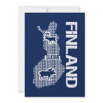 Customizable FINLAND MAP invitation