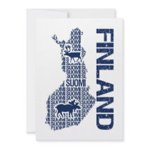 Customizable FINLAND MAP invitation