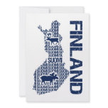 Customizable FINLAND MAP invitation