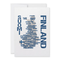 Customizable FINLAND MAP invitation