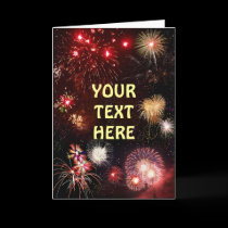 Customizable Fireworks cards