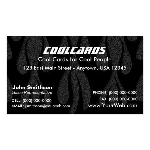 Customizable Flames Business Card