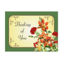 CUSTOMIZABLE floral flowers postcards