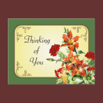 CUSTOMIZABLE floral flowers postcards