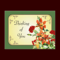 CUSTOMIZABLE floral flowers postcards