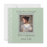 Customizable Floral Funeral / Wake / Memorial invitation