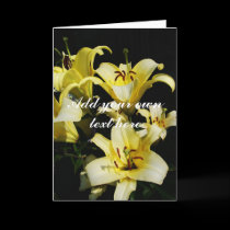 Customizable floral greeting card