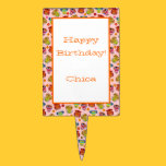 Customizable Floral Sugar Skulls cake picks