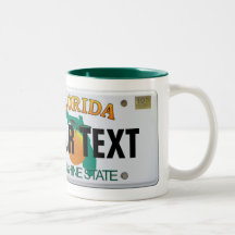 (Customizable) Florida License Plate Coffee Mug