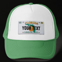 (Customizable) Florida License Plate hats