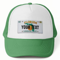 (Customizable) Florida License Plate Hats