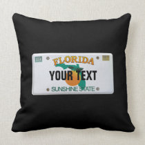 (Customizable) Florida License Plate pillows