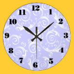 Customizable Flourish Swirls & Curls wall clocks