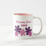 Customizable Flower Mommy Since Mug, Purple
