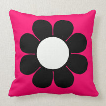 Customizable Flower Power Throw Pillow