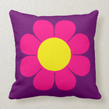 Customizable Flower Power Throw Pillow