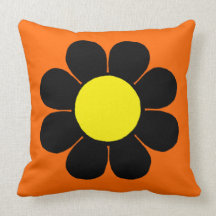 Customizable Flower Power Throw Pillow