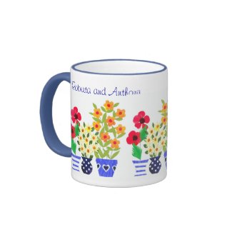 Customizable 'Flower Power' Wedding Mug