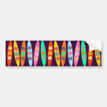 Customizable Flowered Surfboards Bumper Stickers