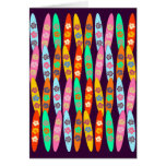 Customizable Flowered Surfboards Card
