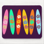 Customizable Flowered Surfboards Mouse Pad