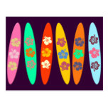 Customizable Flowered Surfboards Post Card