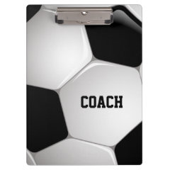Customizable Football Soccer Ball Coach Clipboard