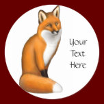 Customizable Friendly Red Fox Sticker