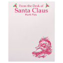 Customizable From the Desk of Santa Claus letterhead by CustomizeACard Customizable From the Desk of Santa Claus letterhead